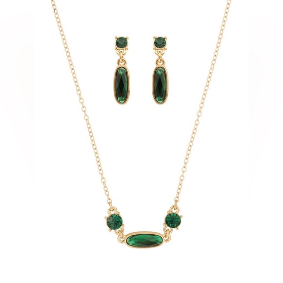 Nine West Jewelry - Nine West Gold and Green Earring Emerald Green Color